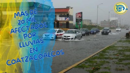 Más de 20 mil afectados por lluvias en Coatzacoalcos; ya evalúan daños para declaratorias