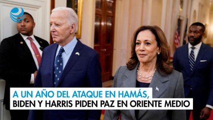 A un año del ataque en Hamás, Biden y Harris piden paz en Oriente Medio