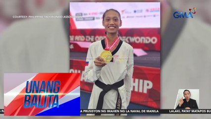 Pinay athlete Tachiana Mangin, panalo ng gold medal sa World Taekwondo Junior Championships | Unang Balita