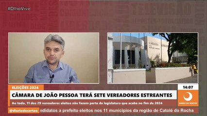 Download Video: Câmara de João Pessoa terá 11 novos vereadores para próxima legislatura e destes, sete são estreantes