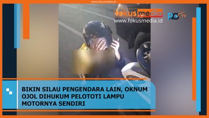 Bikin Silau Pengedara Lain, Oknum Ojol Dihukum Pelototi Lampu Motornya Sendiri