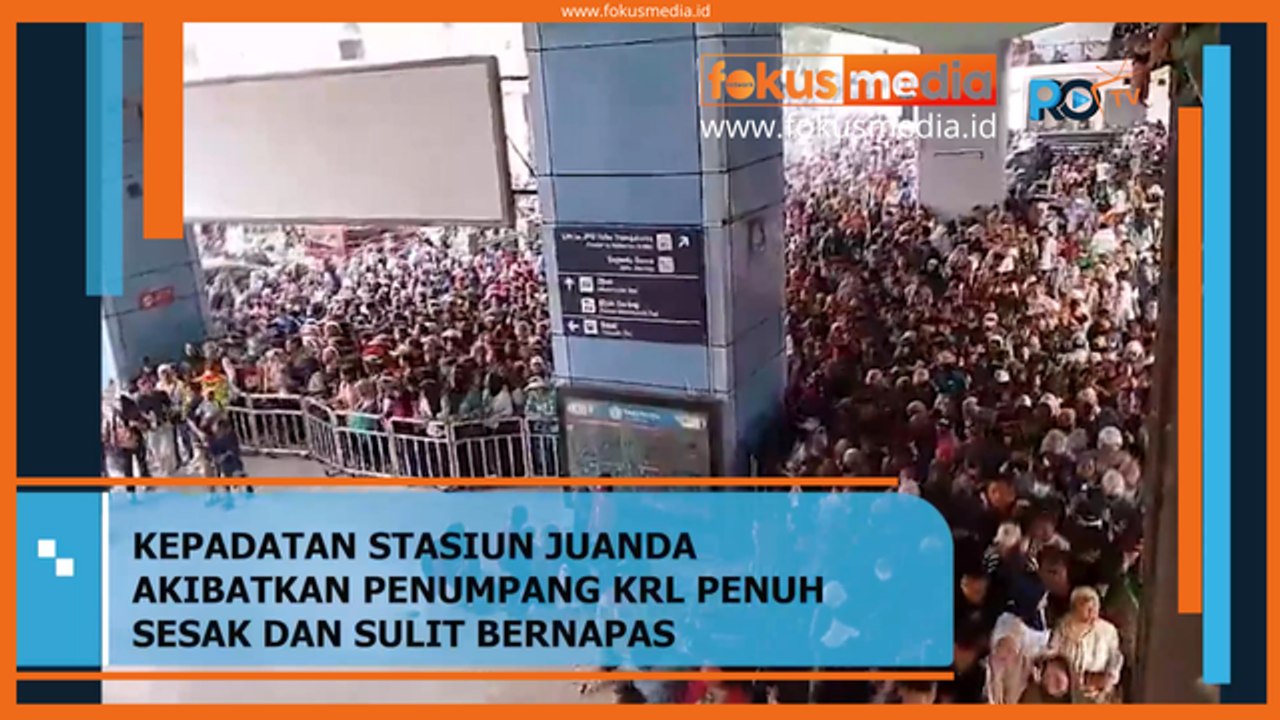 Kepadatan Stasiun Juanda Akibatkan Penumpang KRL Penuh Sesak dan Sulit untuk Bernafas