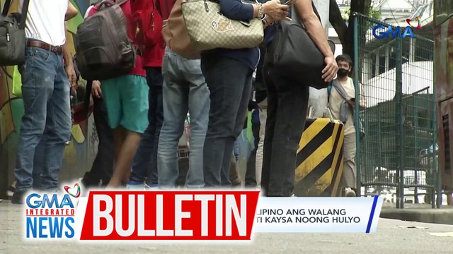 PSA - 2.07M na Pilipino ang walang trabaho nitong Agosto; Mas kaunti kaysa noong Hulyo | GMA Integrated News Bulletin