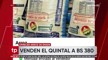 Detectan en redes sociales a revendedores de arroz de Emapa y anuncian controles