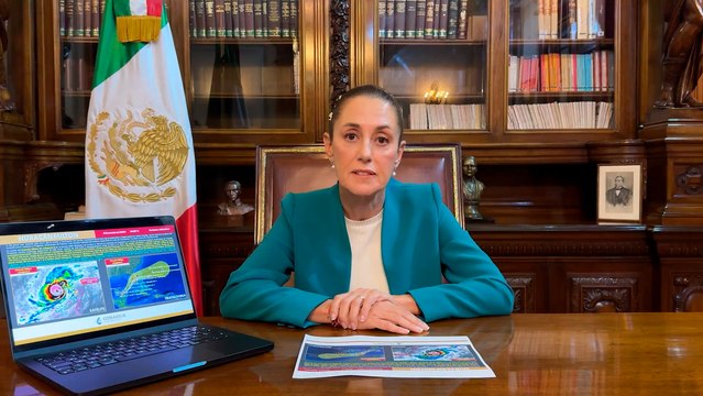 Claudia Sheinbaum alerta a Yucatán a tomar precauciones por Huracán Milton tras subir a categoría 5