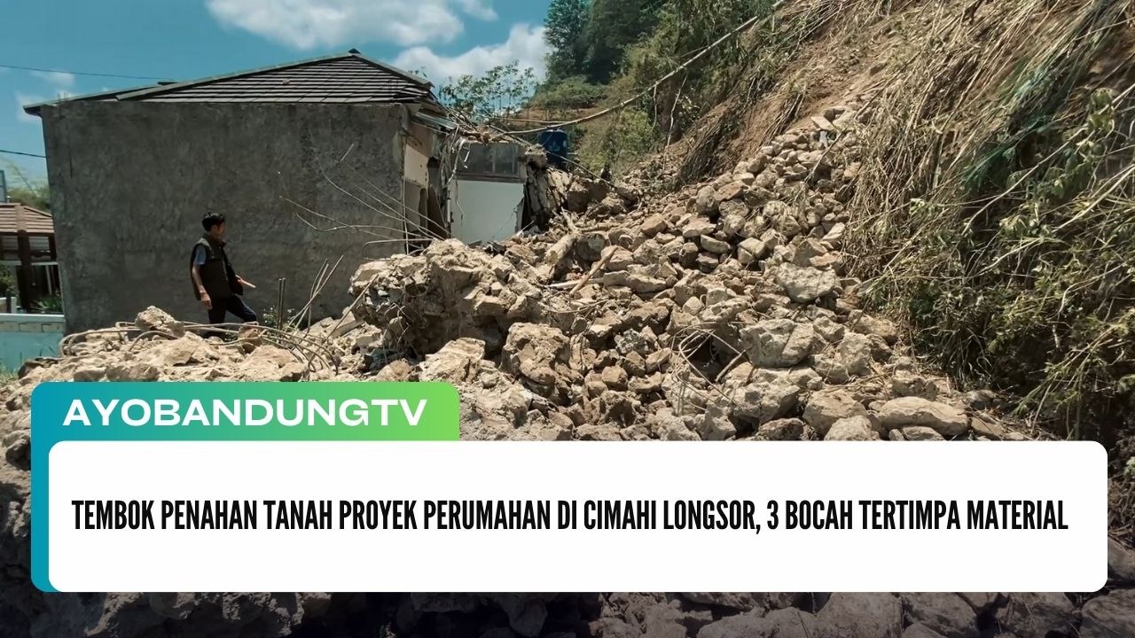 Tembok Penahan Tanah Proyek Perumahan di Cimahi Longsor, 3 Bocah Tertimpa Material