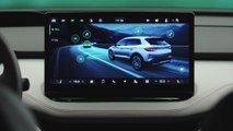 Der neue Škoda Elroq - Serienmäßiges 13-Zoll-Infotainmentdisplay und optional Head-up-Display mit Augmented Reality