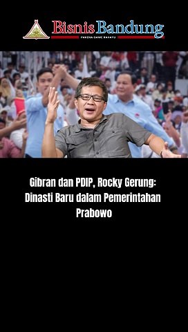 Gibran dan PDIP, Rocky Gerung: Dinasti Baru dalam Pemerintahan Prabowo