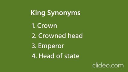 KING Synonyms What is another word for king