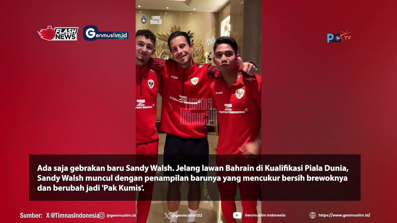 Bek Timnas Indonesia, Sandy Walsh, Pamer Kumis Baru saat Kumpul di Bahrain Jelang Laga Kualifikasi Piala Dunia 2026 Zona Asia