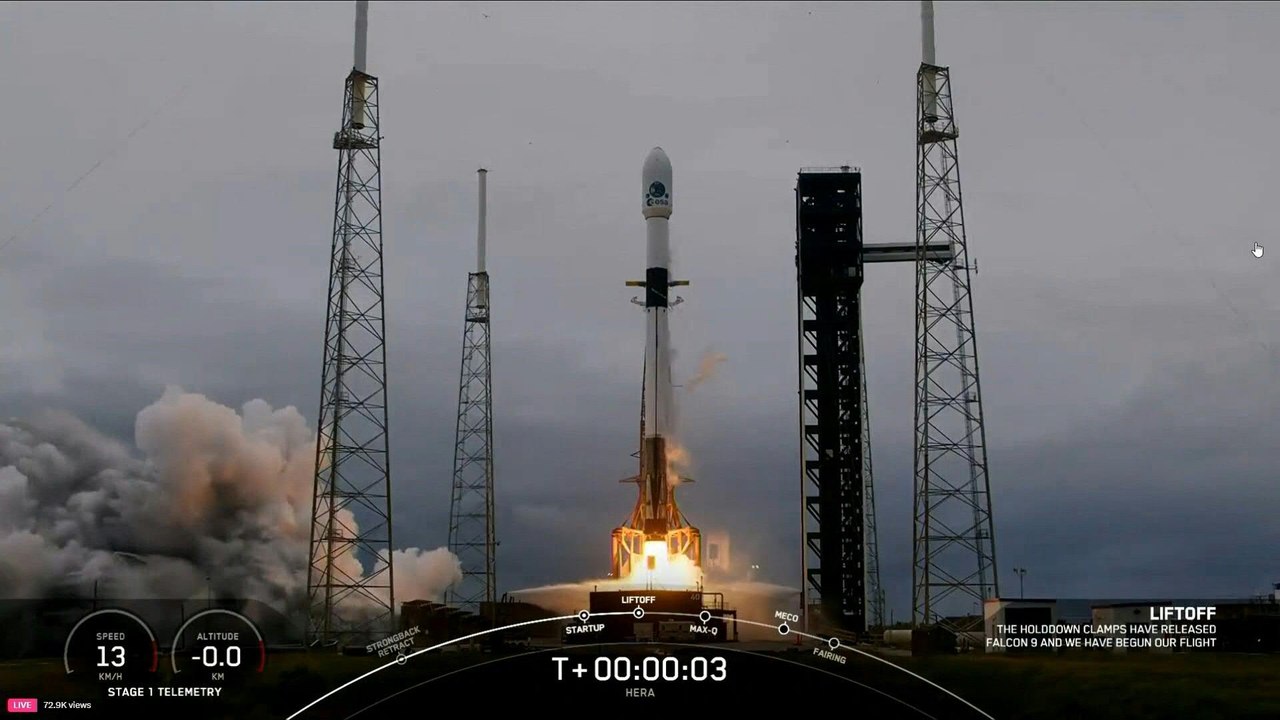 Hera: Europäische Raumsonde zu Asteroiden-Mission gestartet