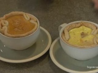 Pie in Cups (date custard & Pumpkin)