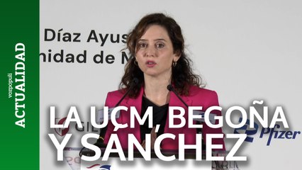 Ayuso, contra Begoña Gómez y Sánchez
