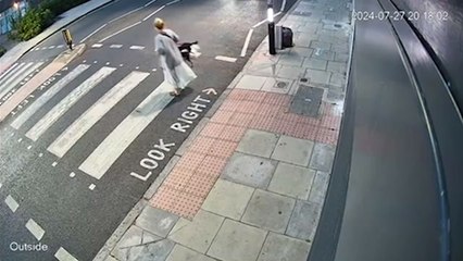 Shocking moment dog walker is hit by Lime Bike in Crouch End