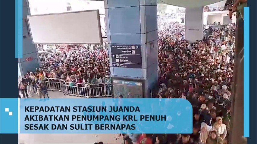 Kepadatan Stasiun Juanda Akibatkan Penumpang KRL Penuh Sesak dan Sulit Bernapas