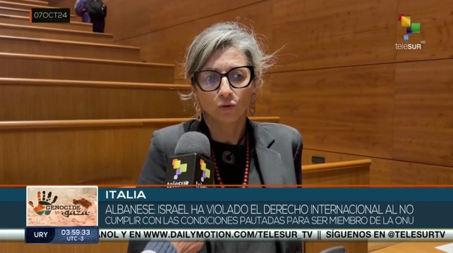 Relatora de la ONU Francesca Albanese Denuncia Genocidio en Palestina