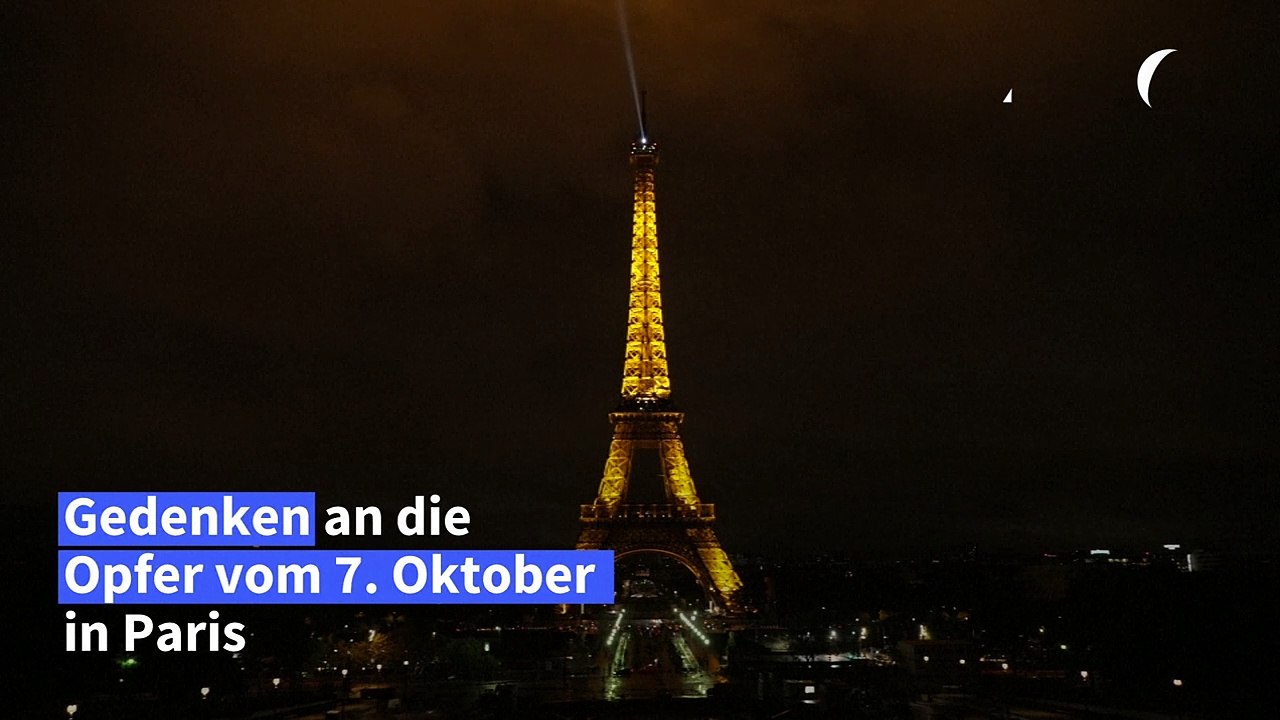 Eiffelturm in Gedenken an Hamas-Opfer verdunkelt