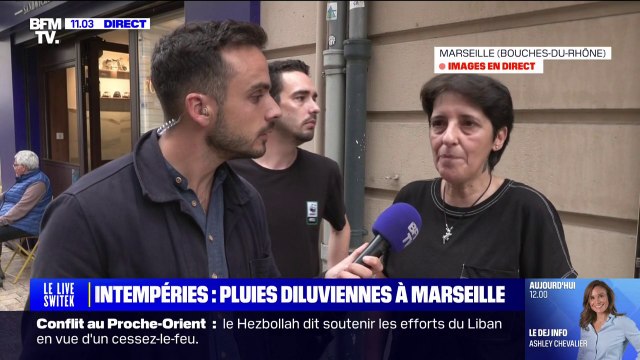 Depuis ce matin, on fait le ménage : à Marseille, les commerçants continuent à nettoyer leurs locaux après de fortes intempéries