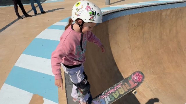 Fearless skater conquers her fear and nails a 12-foot bowl drop with ease