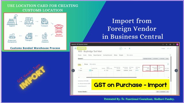 Import from Foreign Vendor in Business Central | Purchase Goods from Foreign Vendor in D365BC | Purchase Import and Sales Export (Part-3)