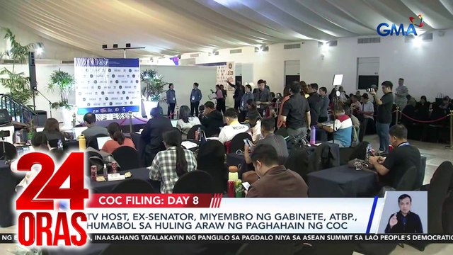TV host, ex-senator, miyembro ng Gabinete, at iba pa, humabol sa huling araw ng paghahain ng COC | 24 Oras