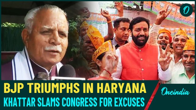 BJP Wins Haryana: Khattar Blasts Congress, Claims Credit for Empowering Wrestlers, Farmers, Youth
