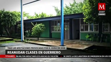 Guerrero regresa a clases tras el paso del huracán 'John'