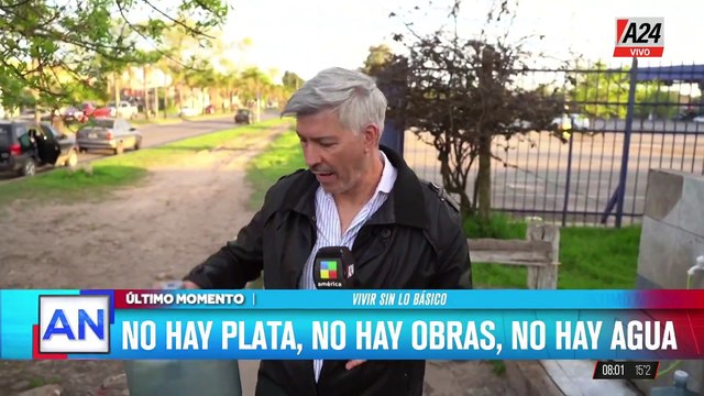 Crisis de agua potable en Claypole: vecinos recurren a canillas públicas