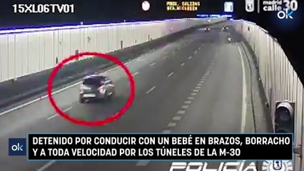 Detenido por conducir con un bebé en brazos, borracho y a toda velocidad por los túneles de la M-30