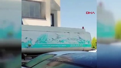 BURSA  3 katlı binadaki yangına, belediye işçileri de müdahale etti