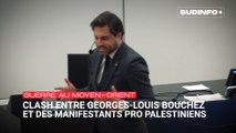 Clash entre Georges-Louis Bouchez et des manifestants pro palestiniens à l'UGent