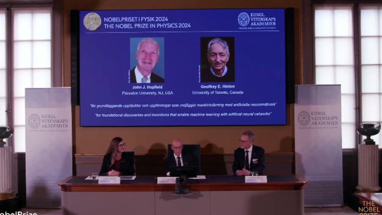 John J. Hopfield y Geoffrey E. Hinton, Premio Nobel de Física 2024