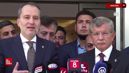 Ahmet Davutoğlu, Yeniden Refah Partisi Genel Başkanı Erbakan'ı ziyaret etti