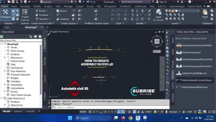 How to Create Assembly in Civil 3D | AutoCAD Civil 3D| Part 02 #autocadcivil3d