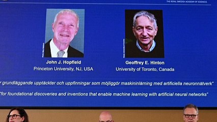 Download Video: KI-Pioniere John Hopfield und Geoffrey Hinton bekommen Physik-Nobelpreis