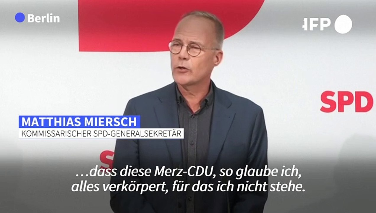 Miersch: 'Merz-CDU verkörpert alles, für das ich nicht stehe'
