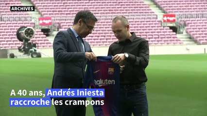 Football: Iniesta, légende du Barça et de la Roja, prend sa retraite