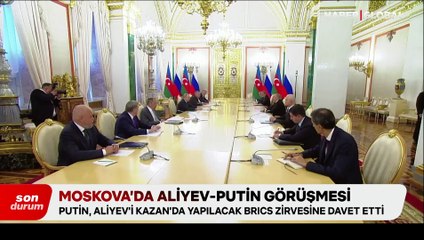 Rusya Devlet Başkanı Putin, Azerbaycan Cumhurbaşkanı Aliyev ile görüştü