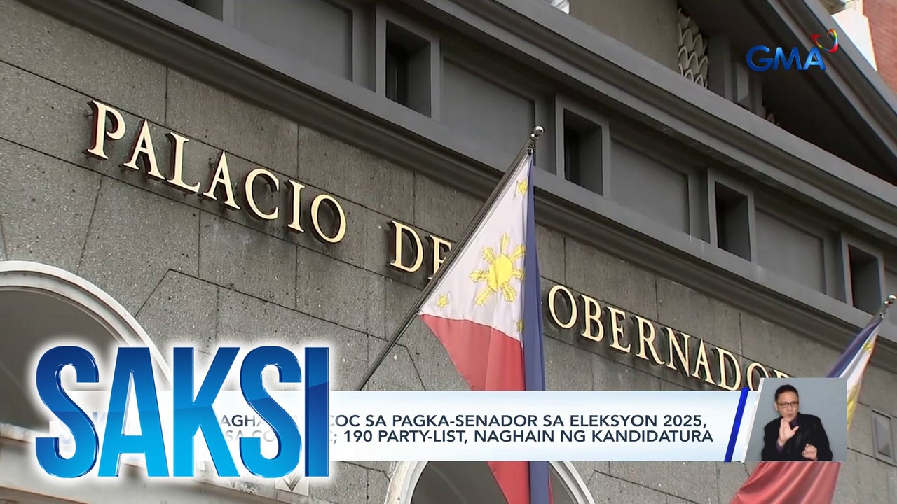 184 naghain ng COC sa pagka-senador sa eleksyon 2025, ayon sa Comelec; 190 party-list, naghain ng kandidatura | Saksi