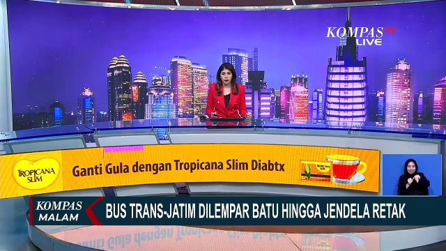 Detik-detik Kaca Bus Trans Jatim Dilempari Batu Hingga Retak di Suramadu
