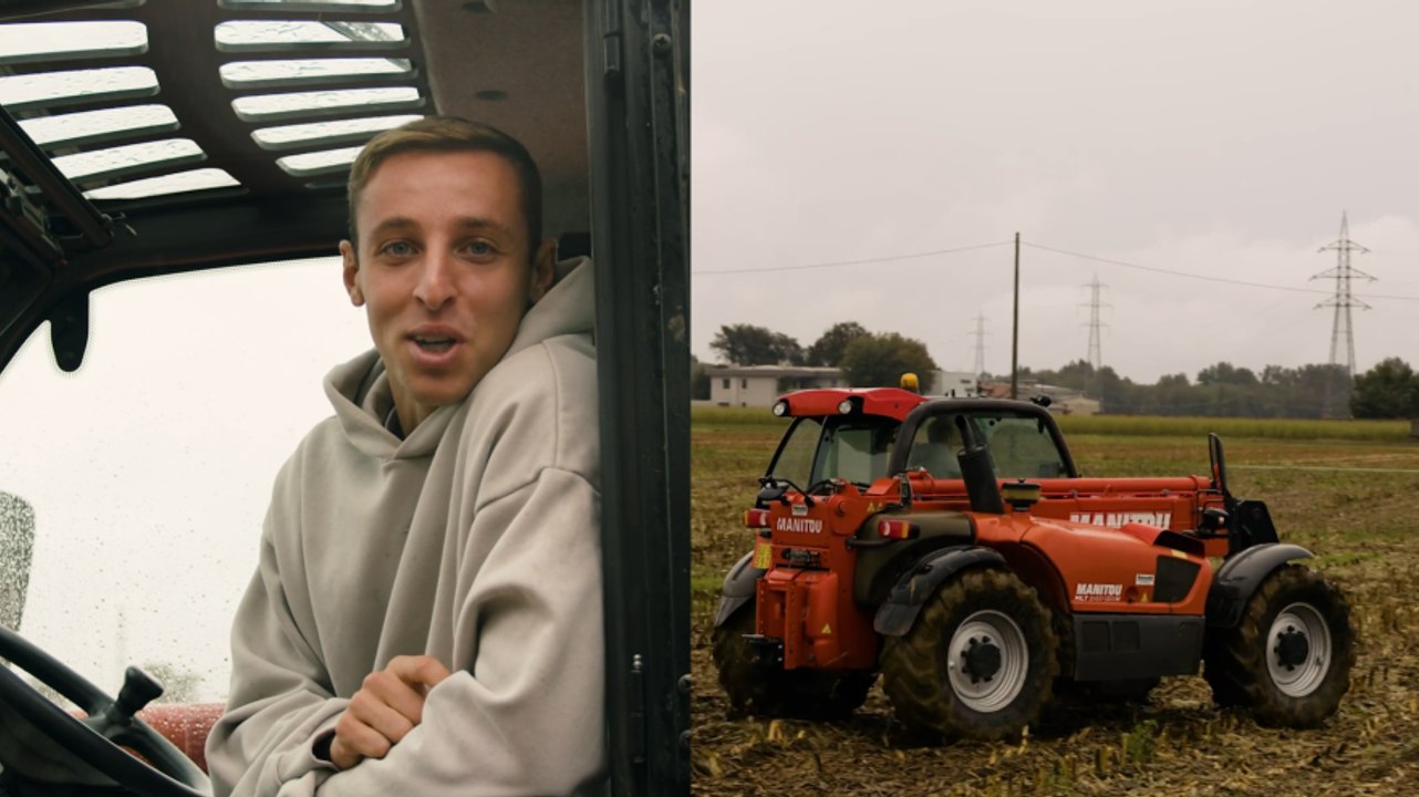 Frattesi sul trattore! Guarda come sfreccia sul campo