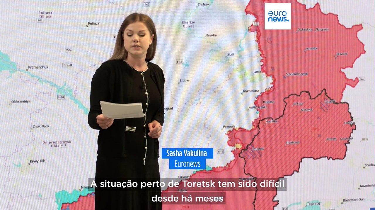 Forças russas entram em Toretsk enquanto se desenrolam combates na região de Donetsk