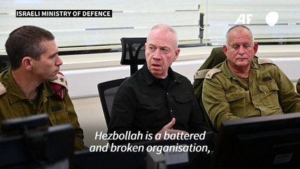 Hezbollah 'battered and broken' says Israeli defence minister