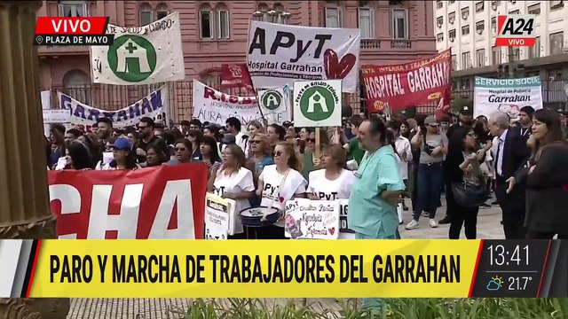 ✋ MÉDICOS Y TRABAJADORES DEL HOSPITAL GARRAHAN Y OTROS HOSPITALES EN PARO POR MEJORAS SALARIALES