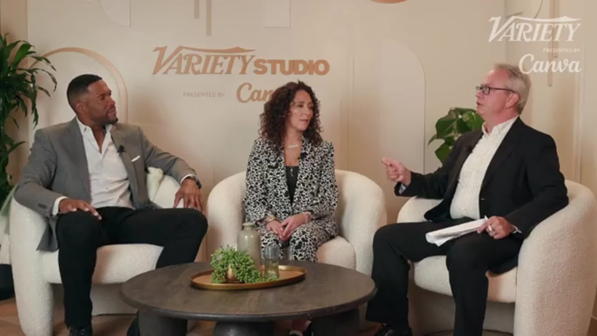 ⁣Michael Strahan Recounts His First Live Show | Variety Studio presented by Canva