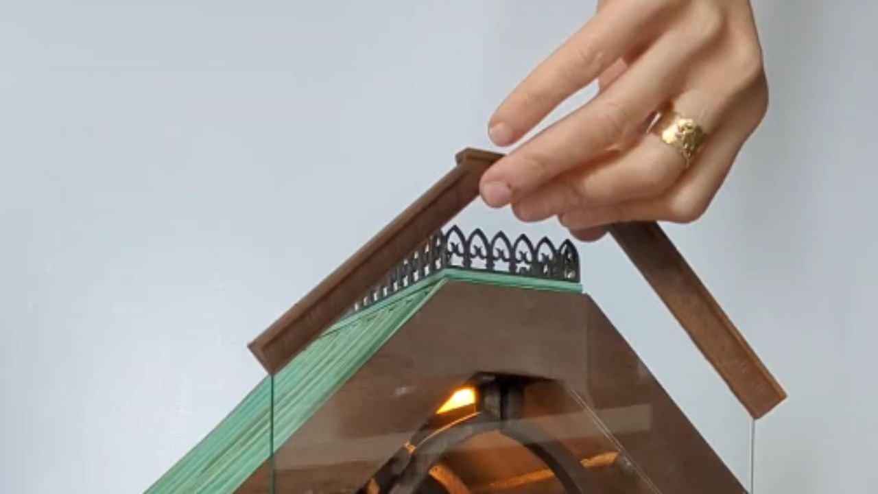 Artist builds a miniature Gothic castle room from scratch with realistic features