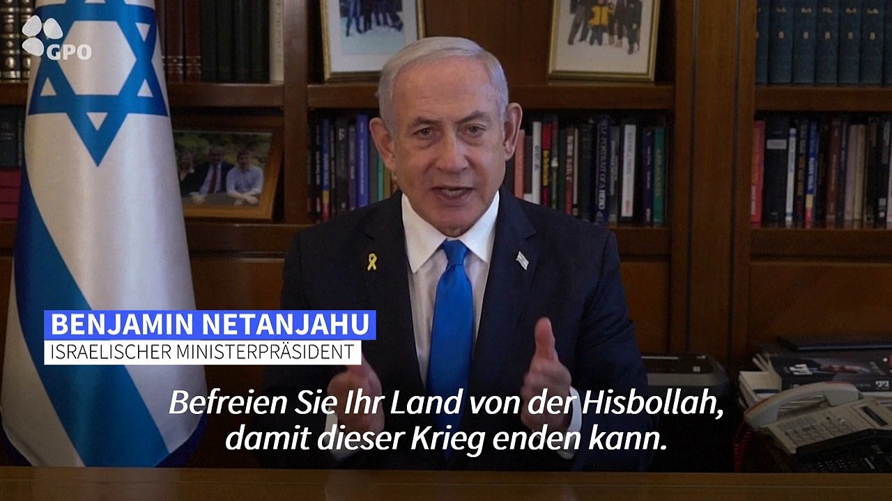 Netanjahu warnt Libanesen vor 'Zerstörung und Leid' wie im Gazastreifen