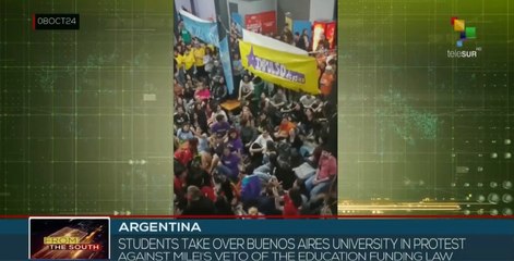 Argentine students reject Milei's veto to education funding law
