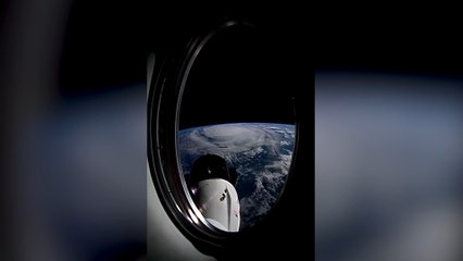 La increíble vista del huracán Milton desde el aire: da miedo