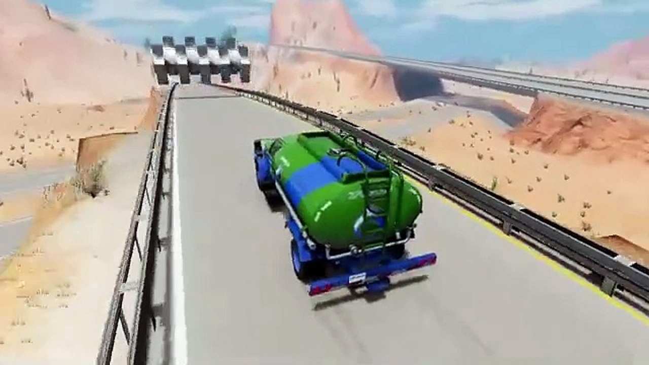 BeamNG Drive - Truck vs Car Racing Game The Barrier In The Middle Of The Road Causes Traffic Congestion 3D Car Racing simulator Fun GAMES TV car driver game car crash game car Jumping Cat truck and car driving Gameplay off-road vehicles games